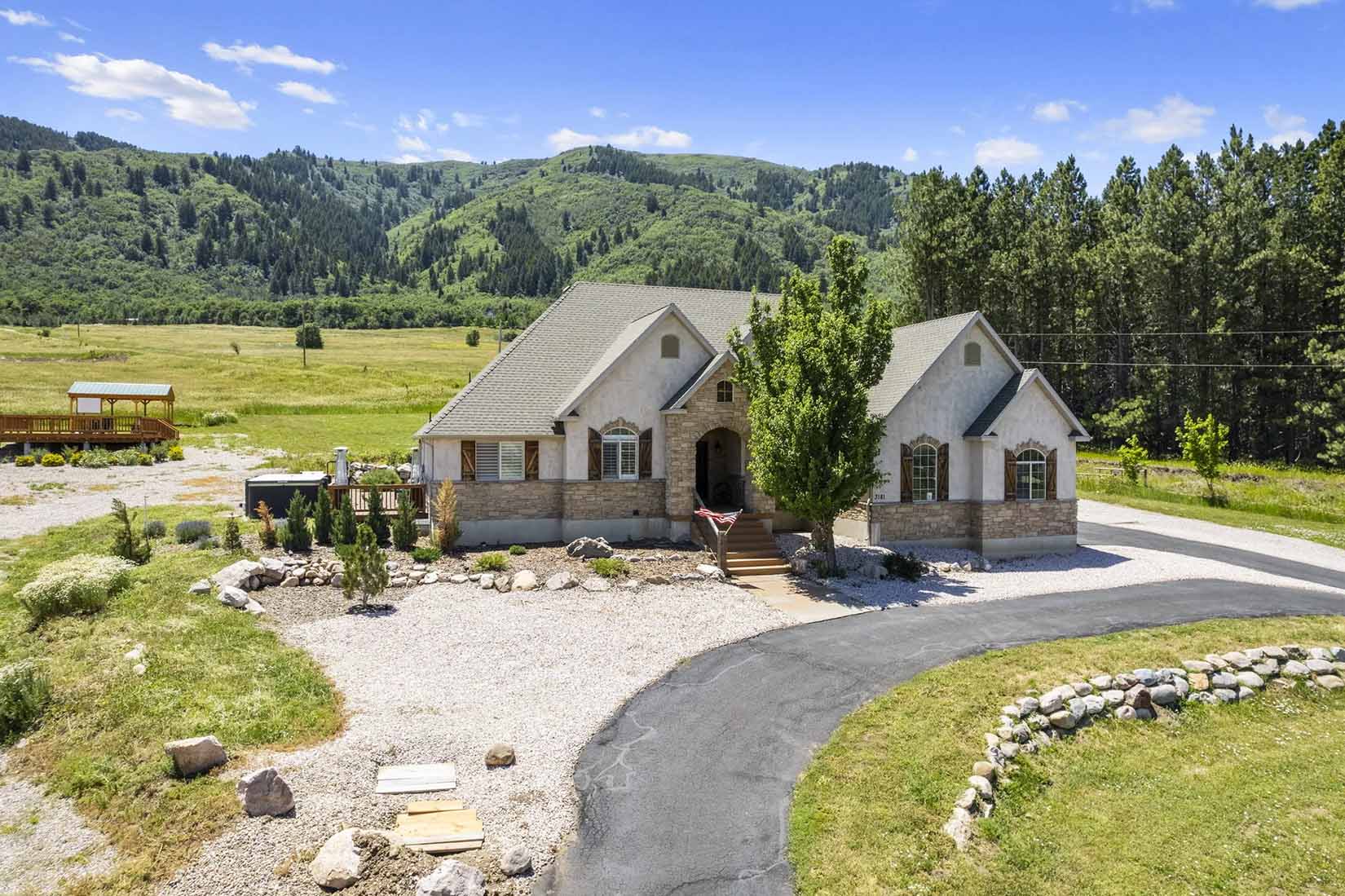 Aerial view of Spirit Mountain Recovery's addiction treatment center in Utah.